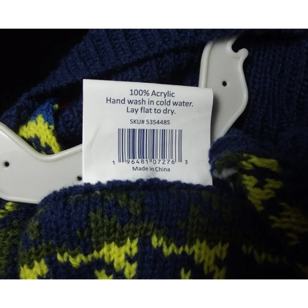 Top Paw Dog Sweater (lot of 4) Size XS navy blue houndstooth green yellow gray